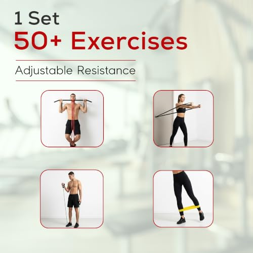 VYTRIX Resistance Bands Set – Pull Up Assist Bands + Mini Resistance Band – Strength Training Workout Bands for Home Gym, Mobility & Rehab - Natural Latex, Includes Carry Bag