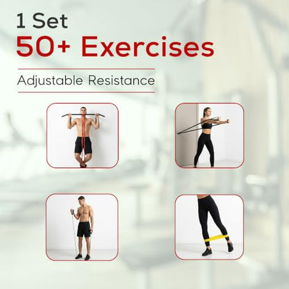VYTRIX Resistance Bands Set – Pull Up Assist Bands + Mini Resistance Band – Strength Training Workout Bands for Home Gym, Mobility & Rehab - Natural Latex, Includes Carry Bag