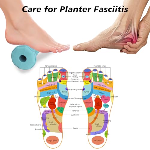 Green Foot Massager Roller for Plantar Fasciitis, Arch Heel Pain Relief - color: Green