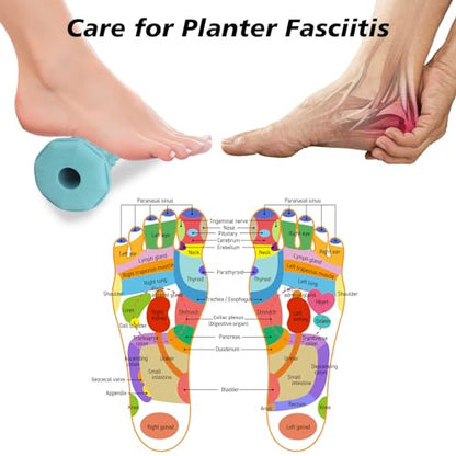 Blue Foot Massager Roller Set for Plantar Fasciitis, Arch&Heel Pain Relief - color: Blue Combination