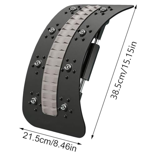 Back Stretcher, with AcupressurePoints, 38.5x21.5x6cm, Level Spinal Support Board, Spine Deck Massager Stretching Device, Versatile Back Support, for s Offices Home Gym Travel