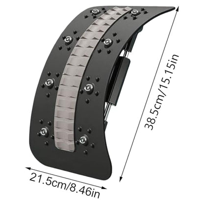 Back Stretcher, with AcupressurePoints, 38.5x21.5x6cm, Level Spinal Support Board, Spine Deck Massager Stretching Device, Versatile Back Support, for s Offices Home Gym Travel