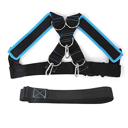 Weight Bearing Shoulder Strap Pulling Sled Harness Vest, Resistance Training Harness with Adjustable Pulling Strap for Tire Sled Drag, Core and Leg Strength Workout