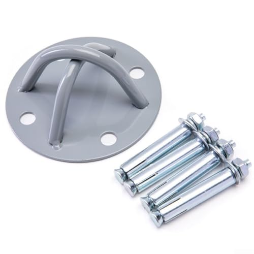 Metal Suspension Trainer Mount Wall or Ceiling Anchor Bracket with 4 Holes for Gym Yoga Swing Sandbag Hook