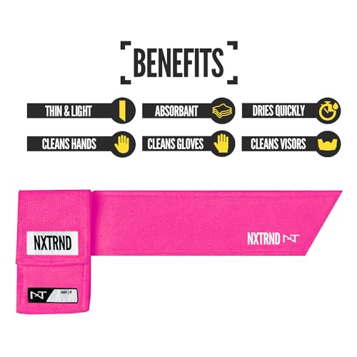 Nxtrnd Streamer Football Towel, Thin Sports Towel, Dries Hands & Football Accessories (Pink) - color: Pink