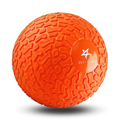 Yes4All Upgraded Version Durable Solid Slam Medicine Balls from 10-40lbs, Multicolor Options - color: Orange beast, style: F. 30lbs