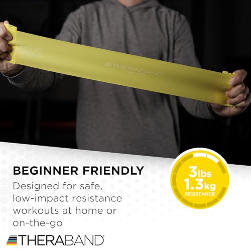 THERABAND Resistance Bands Set, Elastic Bands for Exercise & Physical Therapy, Strength Training for Upper & Lower Body Fitness