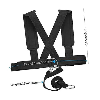 BESPORTBLE 2pcs Running Booster Exercise Straps Kits Tanktops Physical Training Resistance Rope Weight Sled Trainer Assistance Trainer Sled Harness Vest Tire Adjustable Safety Buckle Fitness
