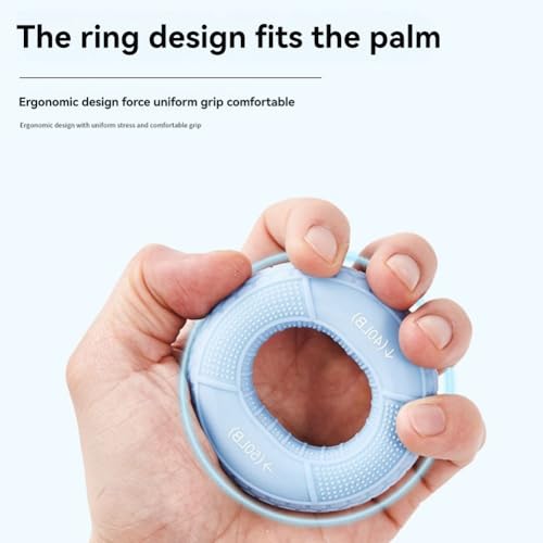 5PCS Grip Strength Trainer,Silicone Hand Grip Strengthener Ring,Finger Grip Workout Double Force Grip Rings