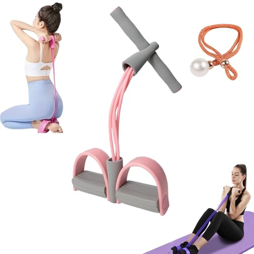 21 Fitness Resistance Bands-4 Tube Pedal Ankle Puller - color: A