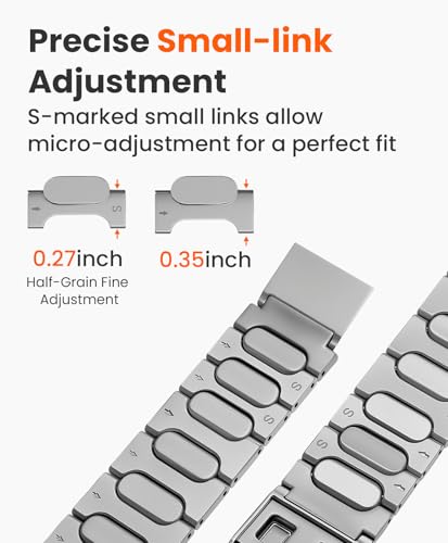 Grade 5 Titanium Watch Band for Apple Watch Ultra 3/2/1 49mm & Series 11/10 46mm - 22mm Wide-Body Apple Watch Ultra Band with Scratch Resistant DLC Coating for men - QT-X009 Luxury Series - color: Titanium