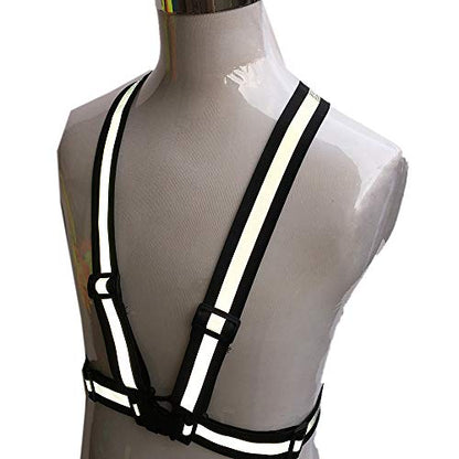 zojo Kids High Visibility Reflective Safety Strap Vest 2PCS - color: Black-kids Size