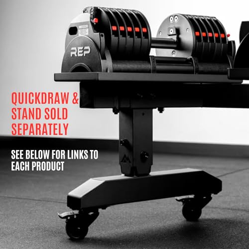 Rep Fitness Quickdraw Adjustable Dumbbells, Multiple weight ranges available including: 5-30, 5-40,5-50 and 5-60 lbs - style: 5-30 lbs