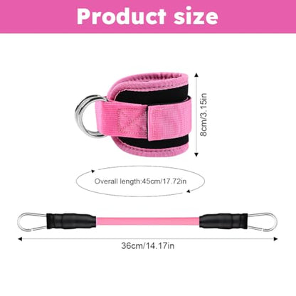 Ankle Resistance Bands with Cuffs, Elastic Resistance Band Set With Storage Bag Glutes Workout Equipment, Leg Butt Training Exercise Equipment for Kickbacks Hip