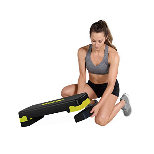Tone Fitness Compact Aerobic Step Platform | Exercise Step - style: Black/Yellow