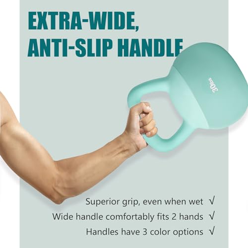 sogesfurniture Soft Kettlebells,Safe Strength Training Kettlebells,Iron Sand Filled Weights Strength Training Kettlebells,Fitness Soft Kettlebells for Women Men Children - color: 20LBS-Mint Green