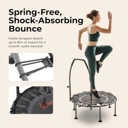 Sunny Health & Fitness 36"/40"/48" Bungee Exercise Trampoline with Handlbar - size: 36" Trampoline