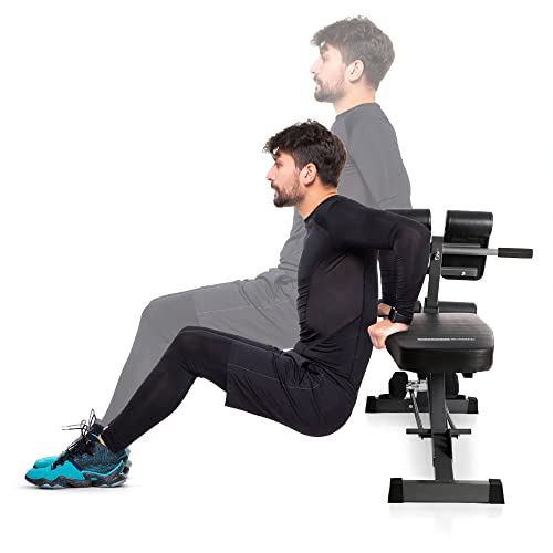 Adjustable Flat & Decline Bench, Weight Lifting and Training Equipment for Full Body Workout - Padded Seat and Dumbbell Storage