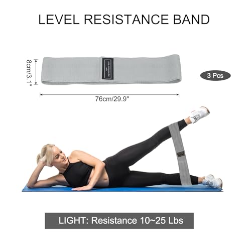 PATIKIL Booty Resistance Bands for Working Out Non-Slip Workout Fabric Resistance Loops Elastic for Women Men Hip Leg Gym