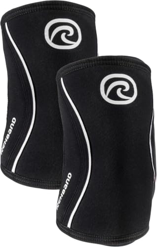 Rehband Elbow 5mm Compression Sleeve, Neoprene Elbow Sleeves for Weightlifting, Anatomical Design, Non-Slip & Close Fitting, Elbow Support Unisex, Colour:Black - 1 Pair, Size:Small - color: Black - 1 Pair, size: Small