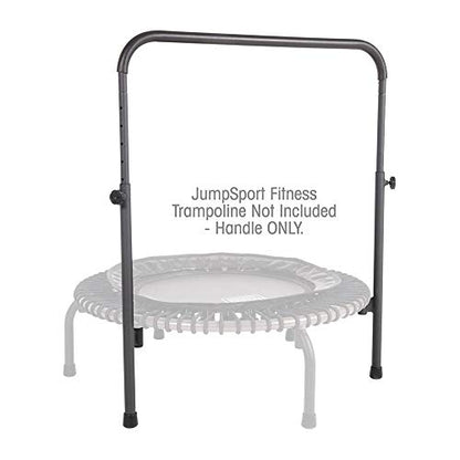 JumpSport 370 PRO Indoor Lightweight Heavy Duty 39-Inch Heavy Duty Fitness Trampoline with Handle Bar Accessory and Adjustable Tension Bungees, Black