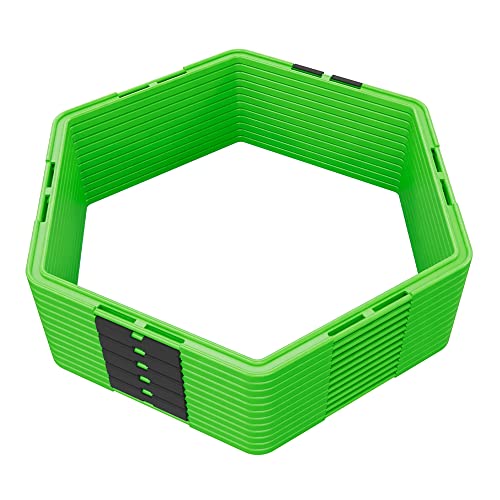 Power Systems Hex Agility Rings, Ladder, Hurdle Set All in One - Use Indoors or Outdoors for Speed & Skill Training