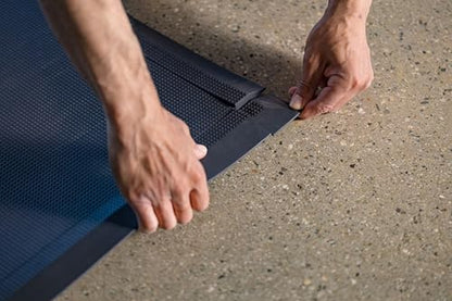 Interlocking Floor Tile Trim Pieces - Beveled Edges and Corners - Durable ½ in TPE (Rubber Like, NOT Foam, no Odor) - 10 Edges and 4 Corners - Made in USA