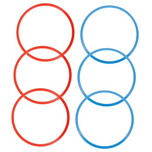 INOOMP 6pcs Agility Training Rings for Soccer and Football Durable Abs Speed Rings Random Colors for Sports Training and Footwork Drills