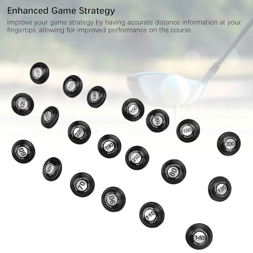 SUNGOOYUE Golf Club Distance Markers, 20 Pack Easy Install Golf Ball Makers Reference for Golfers & Training Sessions