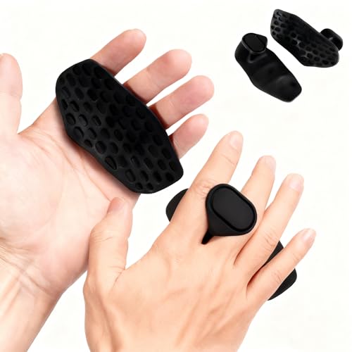 Anti-Slip Workout Grips - Ergonomic Rubber Hand Protector Gloves for Weight Lifting, Pull-Ups, Gym Training and Exercise, for Men and Women - color: Black