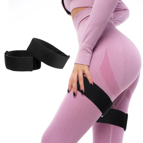 BFR Occlusion Bands for Women Glutes Blood Flow Restriction Bands Best Fabric Resistance Band Adjustable Bundle Booty Band for Exercising Legs Butt Hip Building Workouts Squat Butt Thigh Fitness - color: black