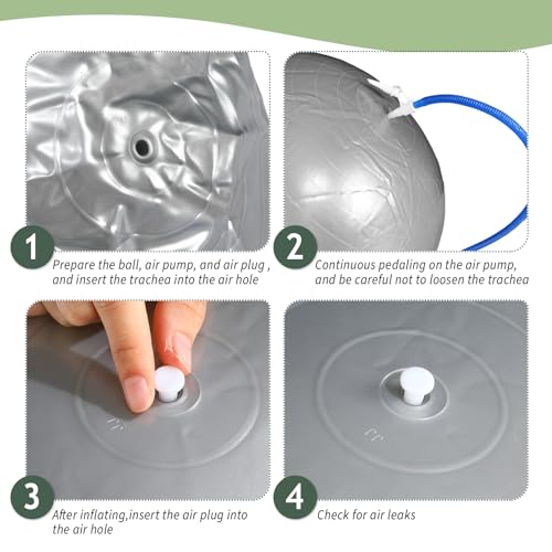 Hungdao 6 Pack Exercise Ball Bulk Inflatable Pregnancy & Workout Ball 22 Inch Heavy Duty Pilates Ball for Yoga Stretching Therapy Balance Physical Fitness - color: Gray