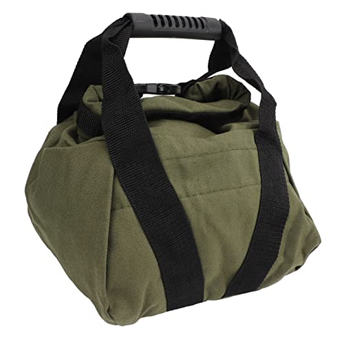Fitness Sandbag with Handles for Weightlifting and Strength Training Empty Canvas Workout Power Bag (OD Green)