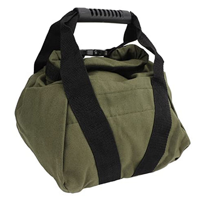 Fitness Sandbag with Handles for Weightlifting and Strength Training Empty Canvas Workout Power Bag (OD Green)