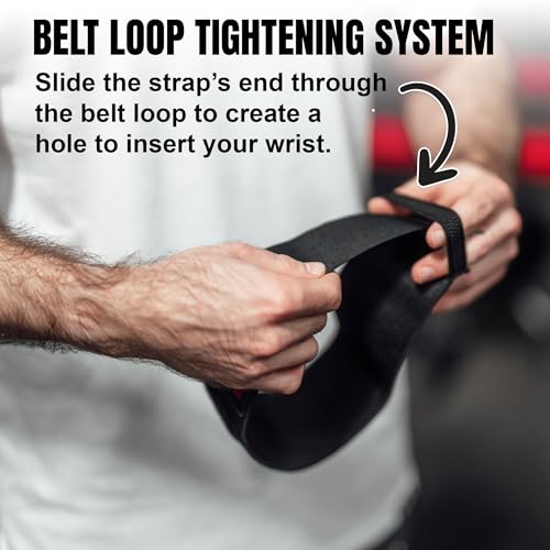 TuffWraps 16" Wrist Wraps: No Thumb Loops, Quality Gym Wrist Wraps for Weightlifting, Bench Press, Powerlifting, and Cross-Training—Try The Belt Loop Tightening System - color: Black/Black