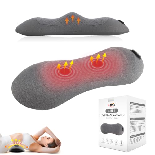 USUIE Cordless Lumbar Support Pillow, Lower Back Massager for Pain Relief