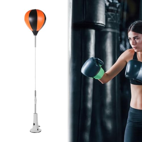 Punching Bag, Height Adjustable Boxing Set with Stand, Boxing Reaction Ball, Speed Bag Punching Equipment for MMA Home Gym Workout Fitness - color: For Adults, Inflatable Ball
