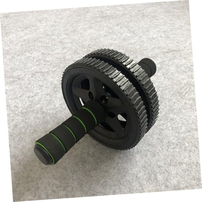 DECHOUS Dual Wheel Ab Roller with Non-slip Sponge Handles Core Strength Exercise Roller for Home Gym Fitness Abdominal and Arm Workout Equipment Black