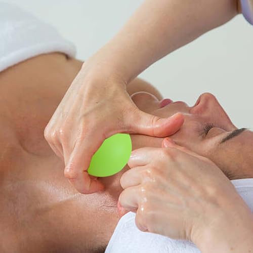 2 Piece Different Density- Foot Hand Deep Tissue Massage Ball for Trigger Point Therapy, Myofascial Release Balls for Feet, Jaw, Back, Plantar Fasciitis, Tight Muscles Massage Tool - color: 1.8" Bluegreen
