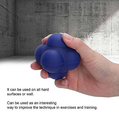 Silicone Reaction Ball, Portable Hand Eye Coordination Speed Reflex Training Ball Training Equipment Multiside Reaction Ball for Sports, Rehabilitation, Pet