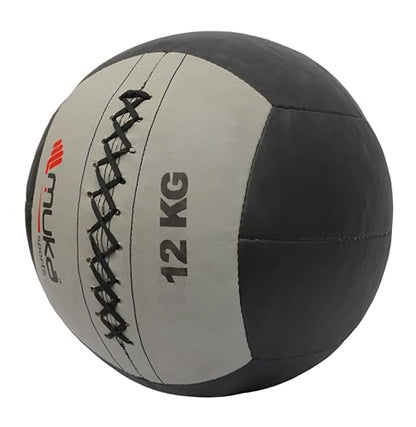 12 kg Wall Ball Soft Synthetic Leather Shell Weighted Medicine Ball for Pilates, Yoga, Strength Training & Physical Therapy with Non-Slippery Grip