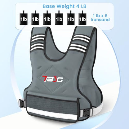 TB3C Adjustable Weighted Vest Woman, 4-10/11-20/20-30 LB Weight Vest for Women, Plus Size Womens Weighted Vest - color: Grey, size: 04-10LB