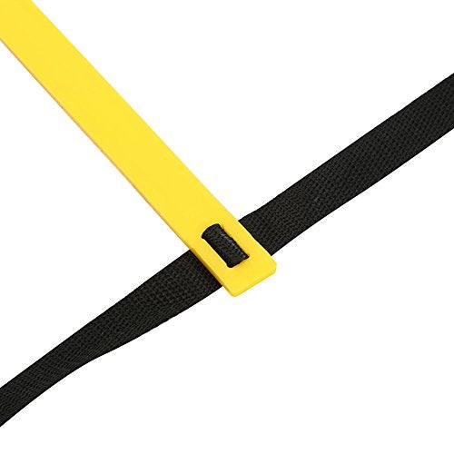 RiToEasysports Speed Training Ladder, Speed Training Ladder Footwork Exercise Tackle for Football Soccer Sports (Yellow) Soccer Training Equipment