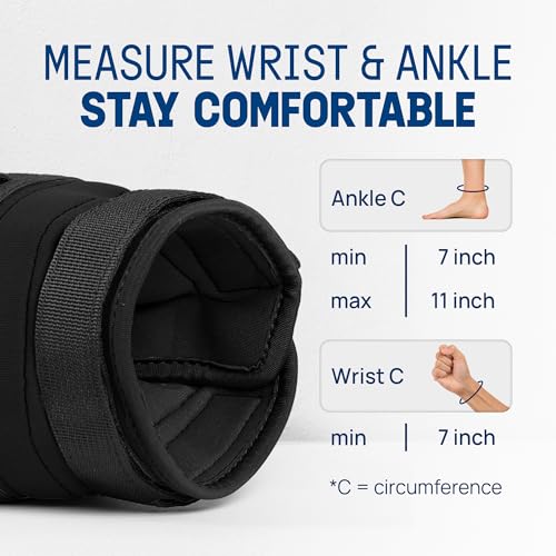 Yes4All Adjustable Wrist & Ankle Weights 3.5/5 LB Pair, Leg Weights for Women & Men, Weighted Arm Bands with Removable Sandbags for Fitness, Pilates, Walking, Strength Training - Versatile Colors