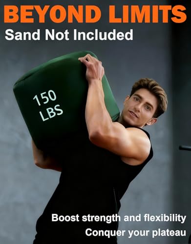 Sandbag Workout Bag,Sand Bags for Weight Training,Sandbags for Fitness,Sandbags for Weight Training,Round Sandbag,Cross-Training & Exercise, Sand Not Included