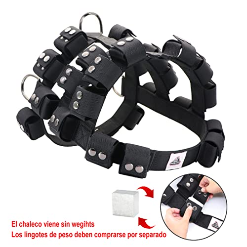 Dog Harness for Small Medium Large Dogs No Pull, Dog Weighted Vest, Tactical Dog Harness for Pit Bulls with Pockets (Adjustable Weight) - Weight Loss, Exercise, Walking, Muscle