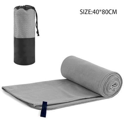 Quick Dry Microfiber Sports Towel with Mesh Carry Bag, Highly Absorbent Compact Travel Towel for Gym, Beach, Camping and Yoga, 16x32 Inches