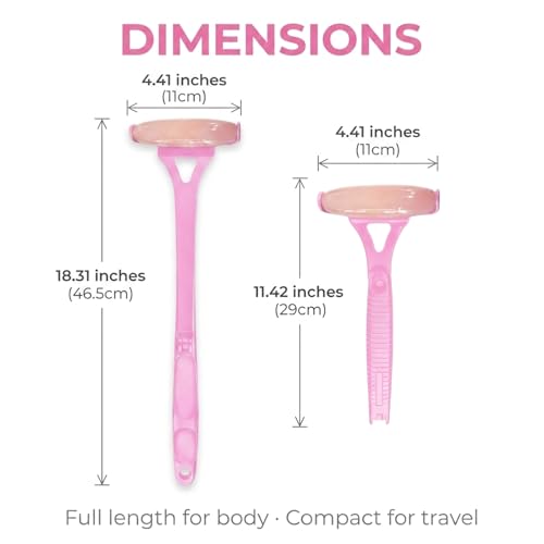 Foldable Manual Leg Massage Rollers, Long Handle Face Leg Muscle Relaxation Massager, Dual Hot & Cold Use Body Roller for Back Neck Facial Muscle Relief, Pink