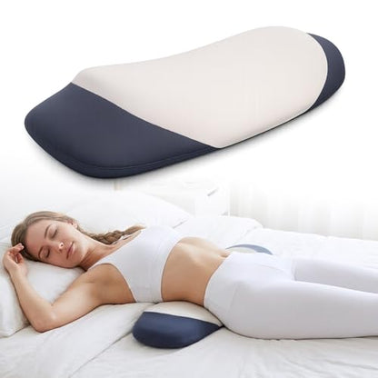 Lumbar Support Pillow for Bed, Double Layer Memory Foam Back Pillow for Lower Back Comfort & Support, Ideal for Office Workers, Drivers & Active Lifestyles