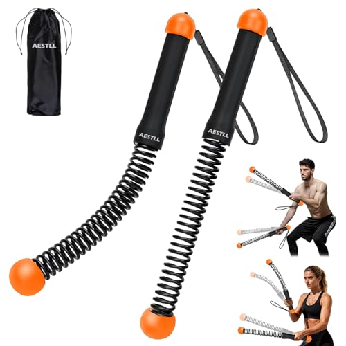 Ropeless Battle Ropes Weighted — 2 Pack Portable Cordless Battle Ropes for HIIT & Cardio Full-Body Workout Tool with Non-Slip Spiral Handles, Travel-Friendly Home Gym Equipment for Women & Men - color: Black & Amber